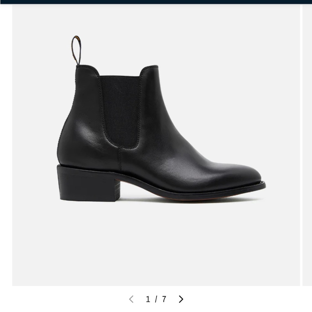 SOLD Like New! Aussie HandMade Blk Leather Chelsea heeled Ankle Boot Baxter Sz 8